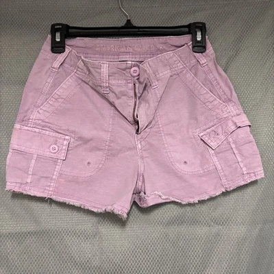 Pantalones Cortos American Eagle Talla 0 Elastizados Púrpura Informales Foto 1 de 4
