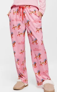 BNWT Peter Alexander Cowdog Pink Bamboo PJ Pants Size XS Ladies - Picture 1 of 5