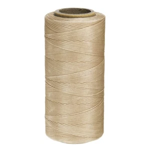 150D Waxed Thread 284 Yards Polyester Leather Sewing Waxed String Light Khaki - Imagen 1 de 7