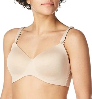 Playtex Pure Comfort Shaping Foam Wireless Nursing Bra US3015 Paris Nude Sz.L - Image 1 of 4