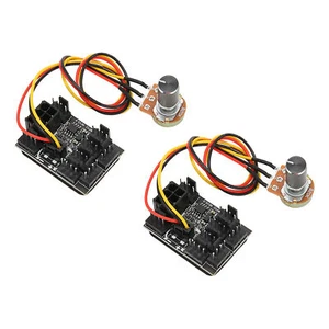 2 Pcs Pc Fan Controller 3 Pin 4 Pin Fan Adapter Pwm Pc Case Cooling Fan Hub GOF - Picture 1 of 12