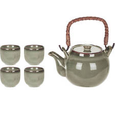 Teekanne 700 ml, Keramik, 4 Becher im Set
