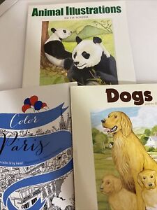 LOT d'illustrations d'animaux à peindre ou à colorier [Douvres livres de coloriage d'animaux abu