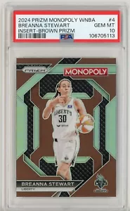 2024 Panini Prizm Monopoly WNBA 4 Breanna Stewart Brown Prizm PSA 10 Gem Mint - Picture 1 of 2