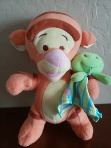 Disney Winnie The Pooh BABY TIGGER W/GREEN FROG 9" Plush Stuffed Fisher Price - Picture 1 of 4