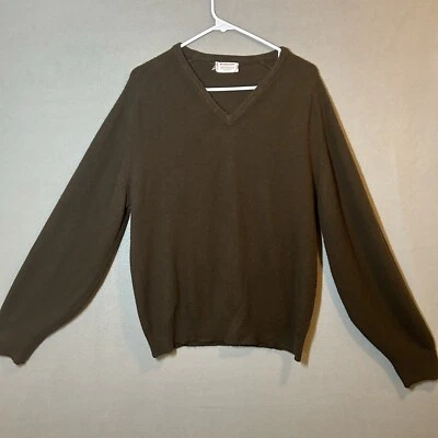 VTG 60’s McGregor L/S V-Neck Pullover Orlon Sweater Adult Lg Brown Super Soft - Image 1 of 4