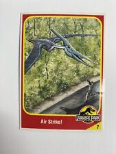 1993 Kenner Jurassic Park Trading Card #7 Air Strike! Pteranodon Creased Vintage