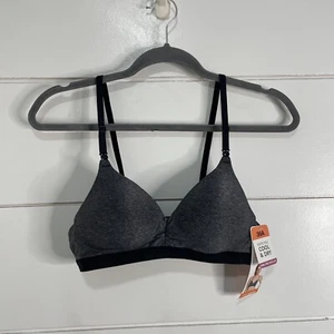 Simply Perfect By Warners Womens Dark Gray Bra Cooling Cups Wire Free Size 36a - Picture 1 of 3