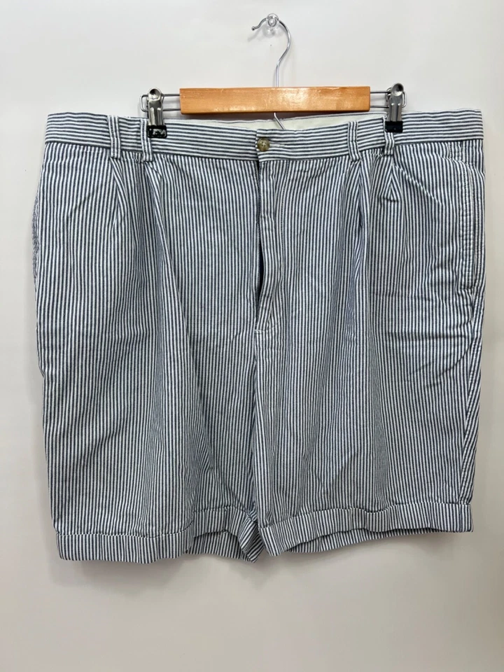 Pantalones Cortos Turbury Seersucker Rayas Azul/Blanco Para Hombre Talla 42 Foto 1 de 4