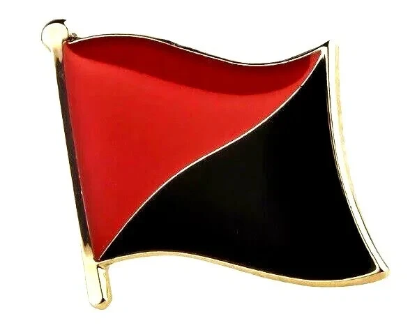 Anarcho Syndicalist Flag lapel pin - NEW - punk anarchist pin - Image 1 of 1