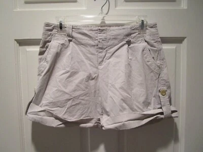 Pantalones Cortos GAP Damas Talla 2 Gris y Blanco Rayas - Longitud Ajustable Foto 1 de 4