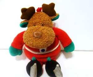 Carters Reno Alce Patinador Sonajero Peluche Lovey Navidad Terry 8" - Imagen 1 de 8