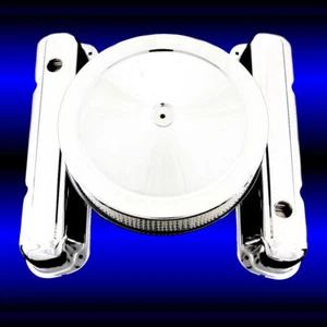 Chrome Valve Covers and Air Cleaner Combo Fits Mopar 318 340 360 Dodge Engines - Picture 1 of 1