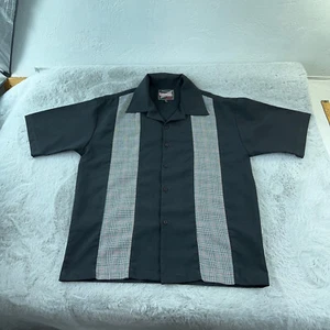 Vintage BC Ethic Shirt Mens Extra Large Black Rockabilly Lounge Bowling Wise Guy - Picture 1 of 10