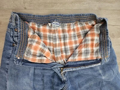 Vtg Haband Ice House Flannel Lined Slacks Work Pants Elastic Waist Blue Sz 40/M - Image 1 of 4