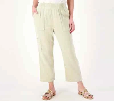 Peace Love World Boheme Regular Gauze Ankle Pants Desert Sage Size XS A596269 - Image 1 of 2