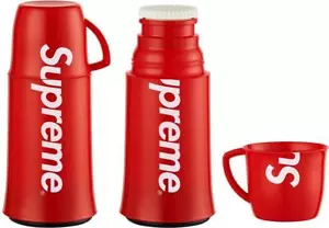 Supreme x Helios Thermoskanne Brandneu Box Logo Bogo Tasse Rot FW 2014 KOSTENLOSER VERSAND - Bild 1 von 1