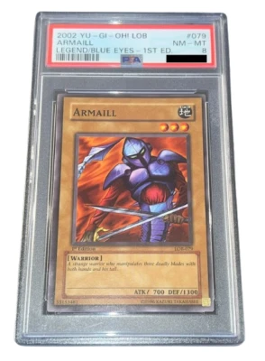 YuGiOh! Armaill - PSA 8 - 2002 1st Edition LOB Legend of Blue Eyes White Dragon - Bild 1 von 4