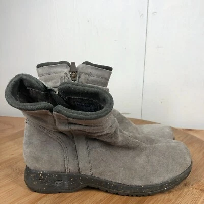 Botas Teva Femininas 6.5 Impermeáveis Capistrano Tornozelo Sapatos Cinza Camurça Zíper Casual - Imagem 1 de 4