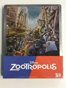 ZOOTROPOLIS (2016) BLU RAY 3D + BLU RAY - EDIZIONE STEELBOOK - NUOVO - Foto 1 di 5
