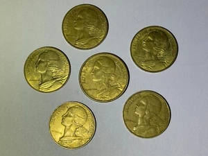 France 1963 – 1982 Lot of 6 Coins, (5) 20 Centimes and (1) 50 Centimes Coins - Picture 1 of 4