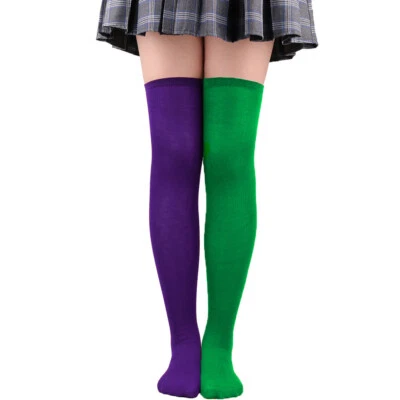 Cool Ladies Extra Contrast Long Socks Top Stay Up Thigh High Over the Knee Socks - Изображение 1 из 4