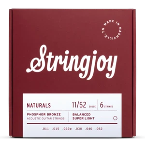 Cuerdas de guitarra acústica Stringjoy Naturals Super Light 11-52 bronce fósforo - Imagen 1 de 1