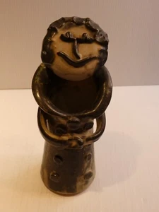 Jarrón figurativo mujer cerámica catalana - Imagen 1 de 4