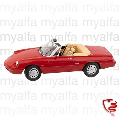KK-SCALE 1990-93 Alfa Romeo Spider 2.0 mit abnehmbarem Verdeck rot 1:18 KK Scale Diecast