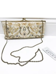 Borsa a tracolla Moyna strass perline borsa a tracolla pochette matrimonio sposa formale - Foto 1 di 10