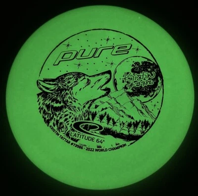 Moonshine Zero Medium Pure Latitude 64 Discs Putter Dynamic Kristin Tattar Glow - Image 1 of 3