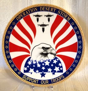 Operation Desert Storm Commemorative Collector Plate Limited Ed 1991 #4236B COA - Picture 1 of 4