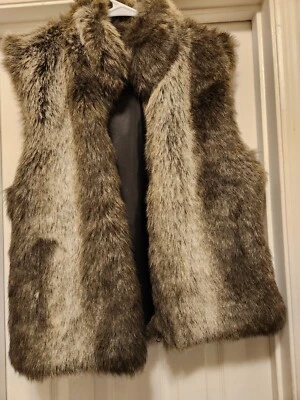 Chaleco reversible Blassport para mujer M bolsillos de piel sintética cuello falso cremallera completa Foto 1 de 4