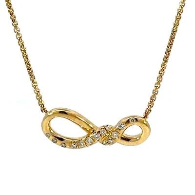 Collar Colgante Continuación Diamante Oro Amarillo 18K David Yurman 16" - J378 Foto 1 de 4