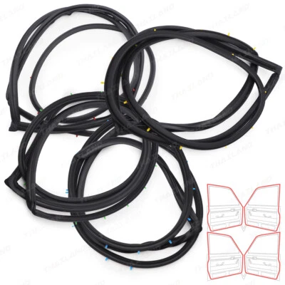 For Suzuki Vitara 4 Door 1991 98 Set 4 Door Rubber Seal Weatherstrip - Image 1 of 4
