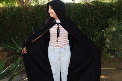 全新 连帽斗篷 万圣节 服装 优雅 文艺复兴 中世纪斗篷 成人 女式 — 第 1/2 张图片