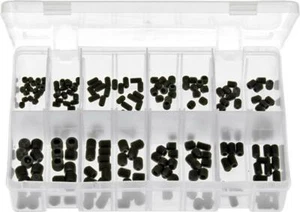 Assorted Box of Grub Screws Black - UNF - 3/16 1/4 5/16 3/8 Qty 225 pcs - AB16 - Picture 1 of 3