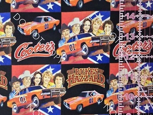 Custom Cotton Woven Fabric Dukes Of Hazzard Tv Show By The 1/4 Yard 9x56 - Picture 1 of 2