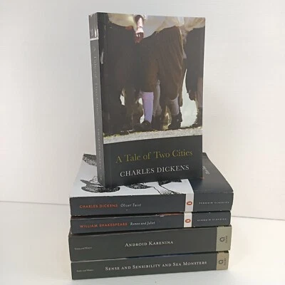 5x Classic Novels Vintage Mixed Author Paperback Book Bundle Dickens Shakespeare - Image 1 of 4