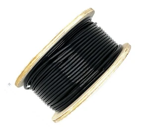 BLACK Vinyl Coated Wire Rope Cable,1/8" - 3/16", 7x7, 250 ft reel - Picture 1 of 1