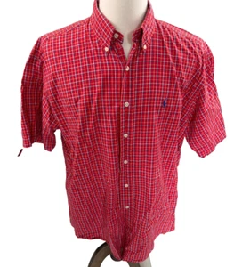 Camisa Ralph Lauren Blake Roja a Cuadros Ligera Manga Corta Para Hombre XL - Imagen 1 de 5