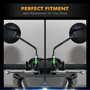 2x Spiegelverlängerung Verbreiterung M10x1,25 Für Kawasaki KLR 650 2008-2024 - Picture 1 of 8