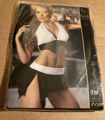 Спираль белье черный и белый два изделия комплект средний новый с Ярлыками - Изображение 1 из 2