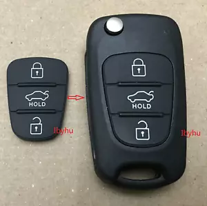 NEW 3 Button Rubber Pad for Kia Soul Ceed Rio Picanto Sportage Remote Key Fob - Picture 1 of 3