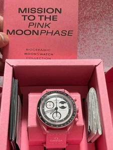 OMEGA x swatch Bioceramic MoonSwatch MISSION TO THE PINK MOONPHASE SO33P700 - Picture 1 of 5