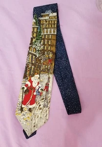 Great Looking and Fun to Wear Men's Christmas 100% Silk Tie by Mark Alexander - Picture 1 of 4