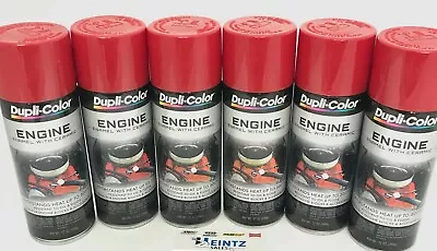 Duplicolor DE1653-6 PACK Engine Enamel with Ceramic RED color - 12 oz Foto 1 de 3