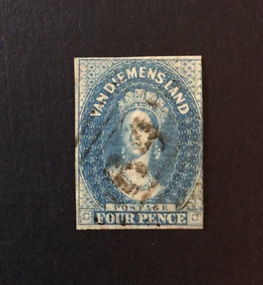 BroadviewStamps BR Tasmania #13 used F-VF.  3 margins.  Wmk 75. - Image 1 of 2