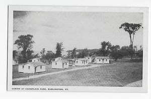 Burlington VT Cabins at Champlain Park Vintage Postcard - Picture 1 of 2