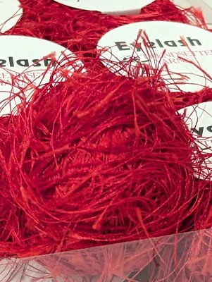 SO FUN! 10 Lashy Balls Factory Packed EYELASH from TrendSetter Yarns ITALY Red - Image 1 of 4